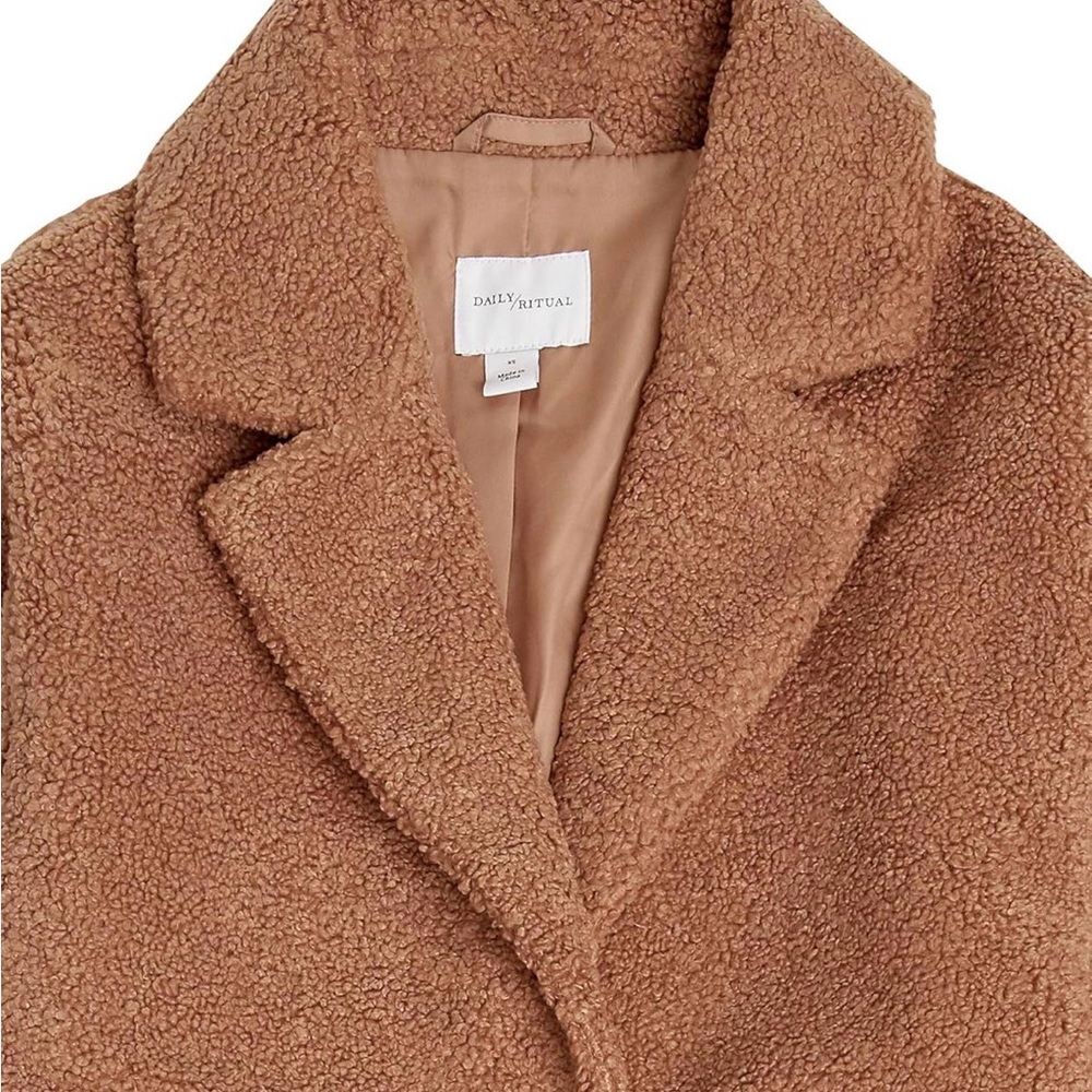 Daily Ritual Brown Teddy Jacket - Picture 5 of 5